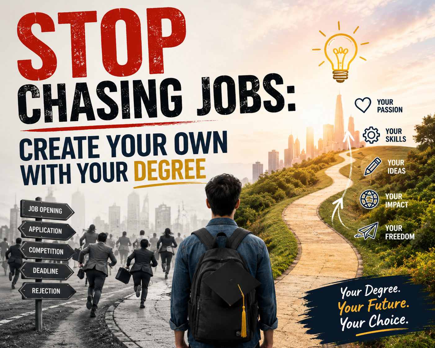 Read more about the article Stop Chasing Jobs: Create Your Own With Your Degree