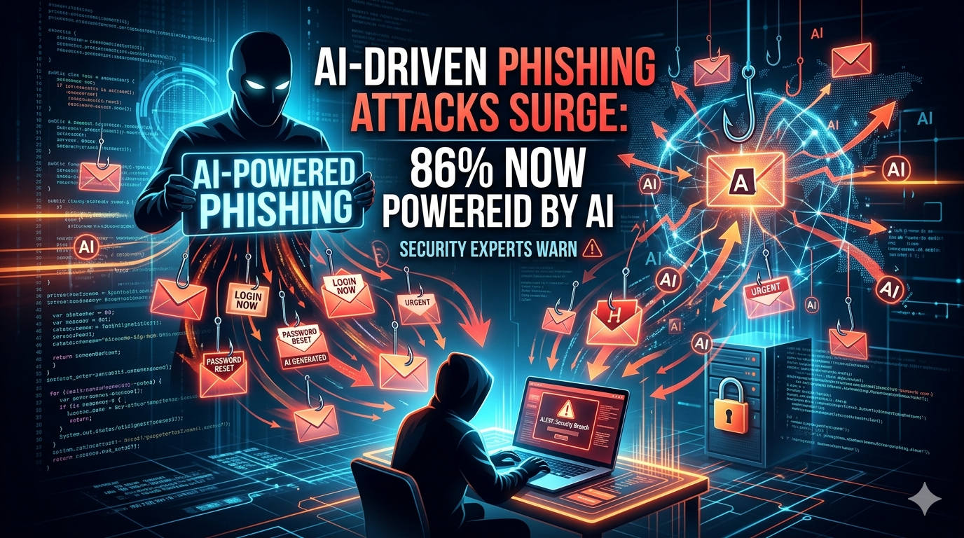 Read more about the article AI-Driven Phishing Attacks Surge: 86% Now Powered by Artificial Intelligence, Security Experts Warn
